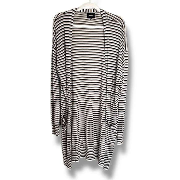 Monrow Stripe Sweater Long Line Cardigan Size XL - Picture 1 of 7